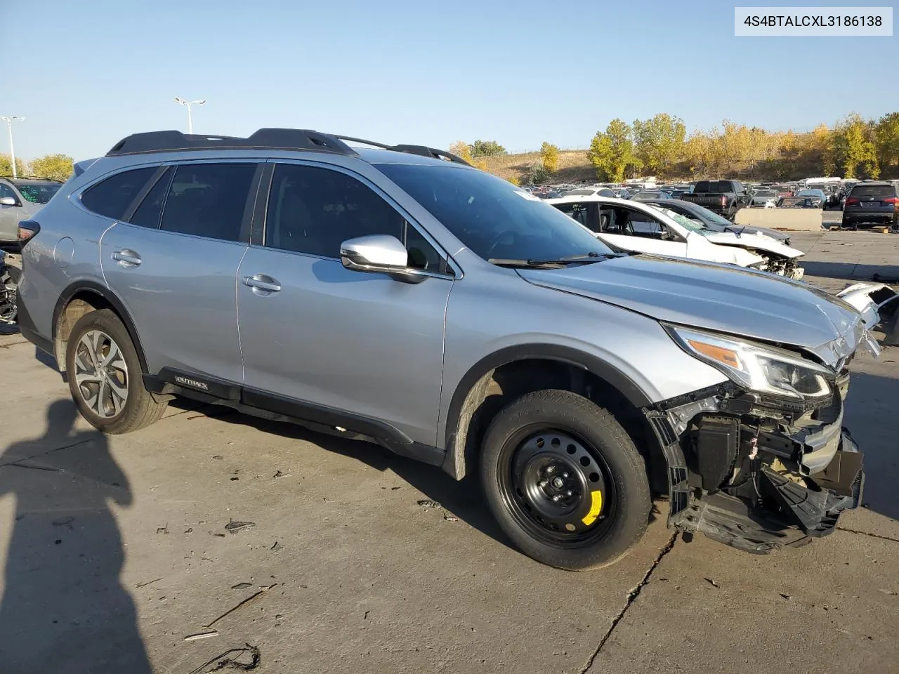 2020 Subaru Outback Limited VIN: 4S4BTALCXL3186138 Lot: 76118884