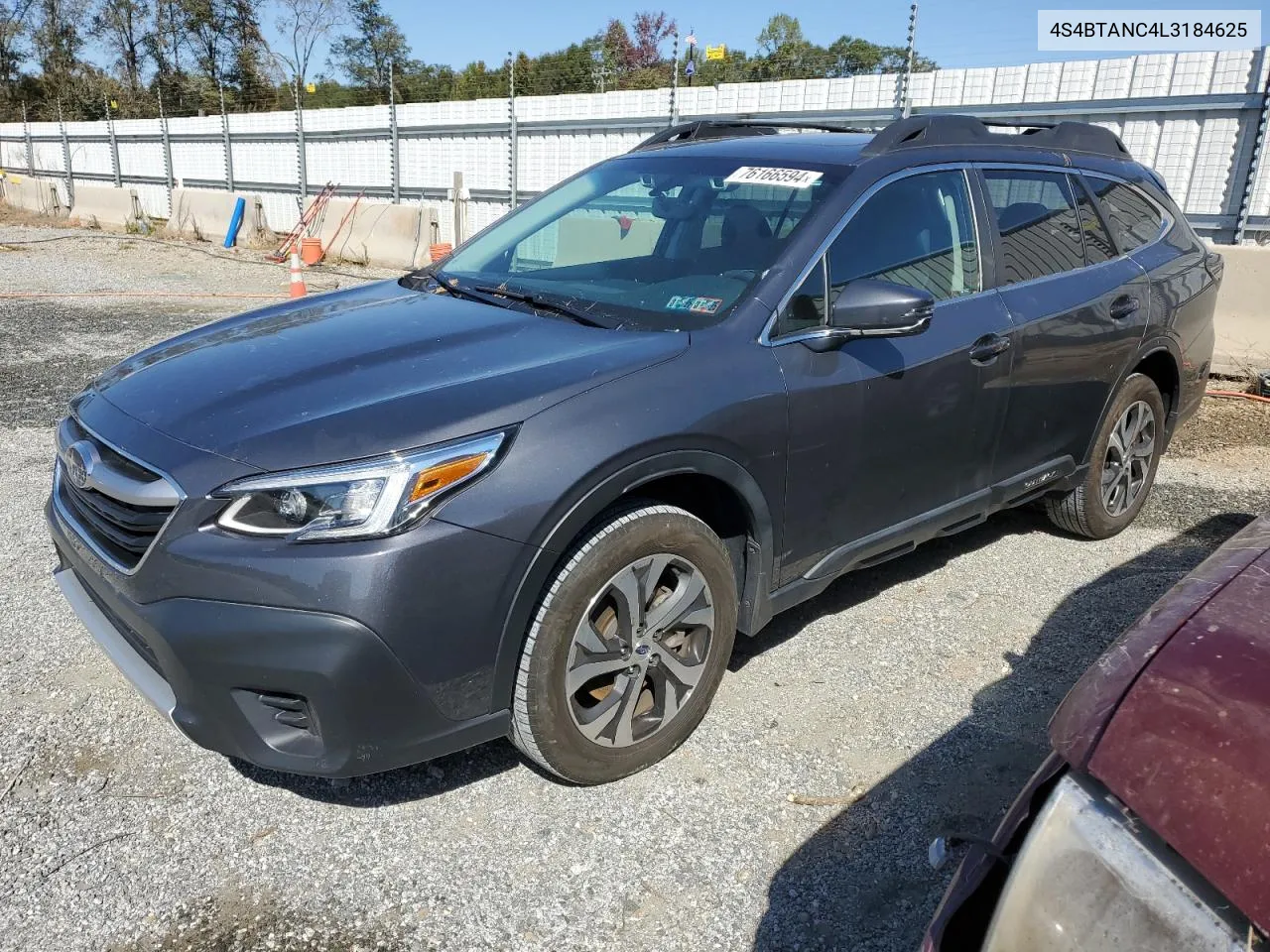 2020 Subaru Outback Limited VIN: 4S4BTANC4L3184625 Lot: 76166594