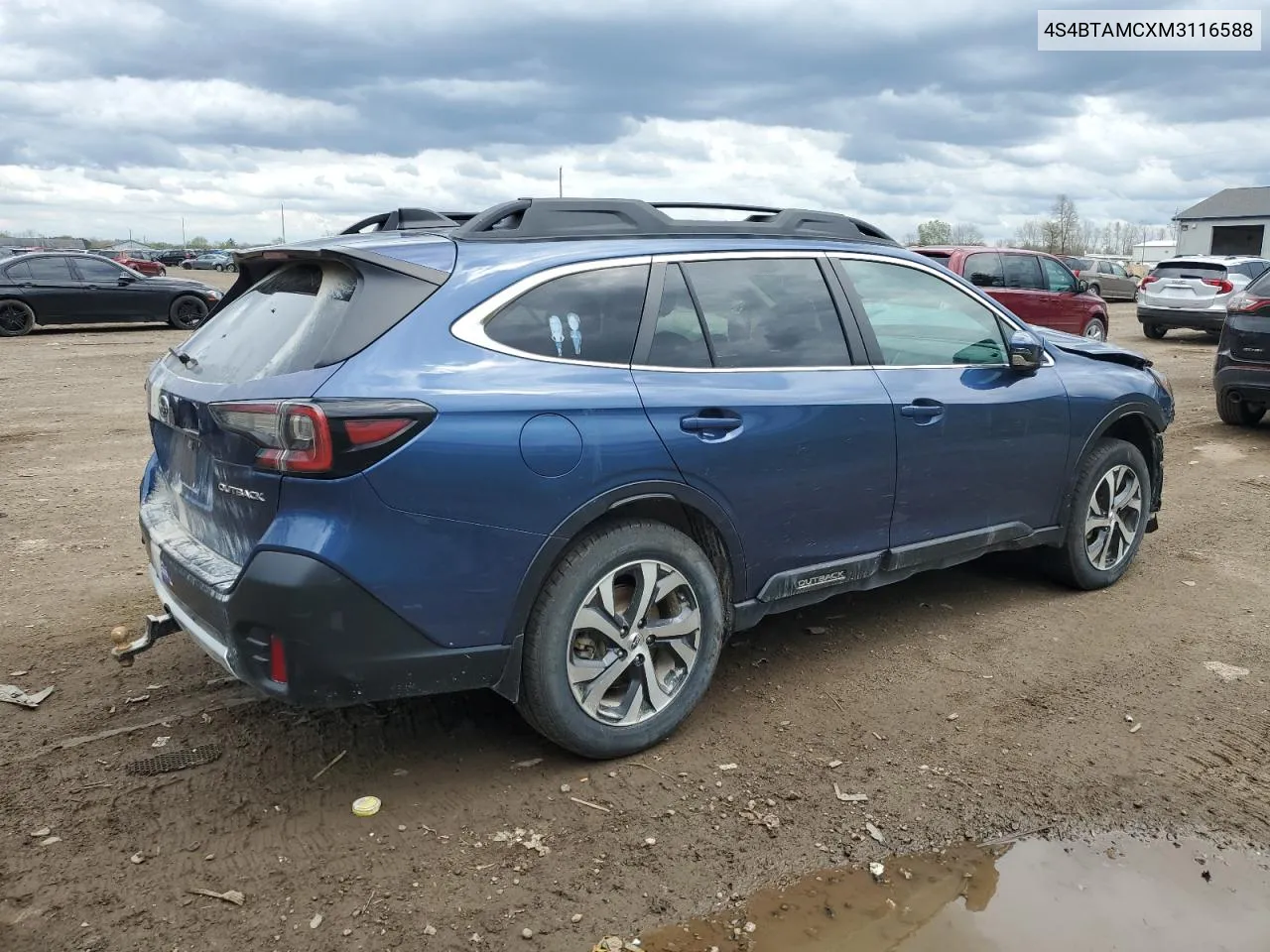 2021 Subaru Outback Limited VIN: 4S4BTAMCXM3116588 Lot: 52546794