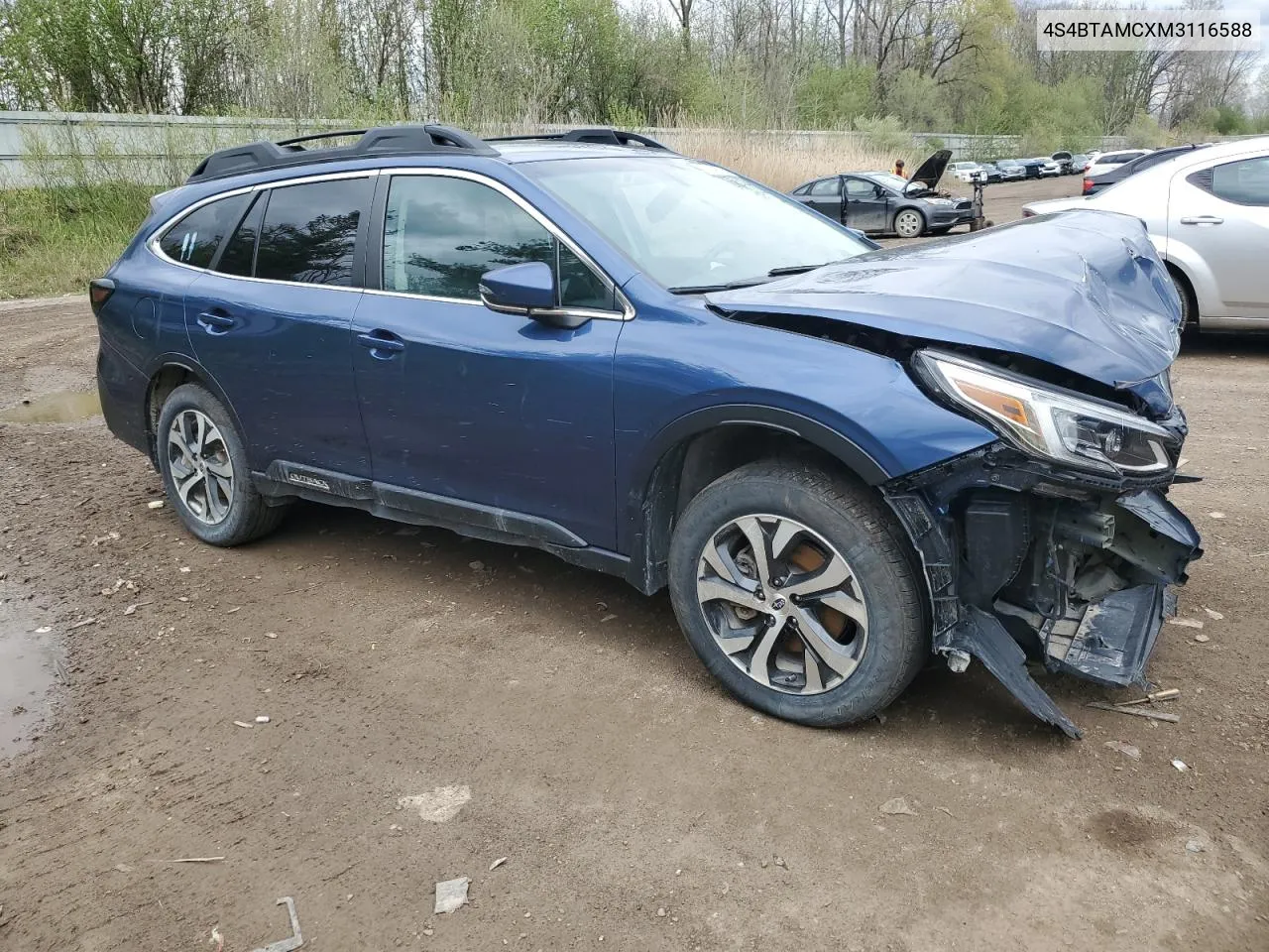 2021 Subaru Outback Limited VIN: 4S4BTAMCXM3116588 Lot: 52546794