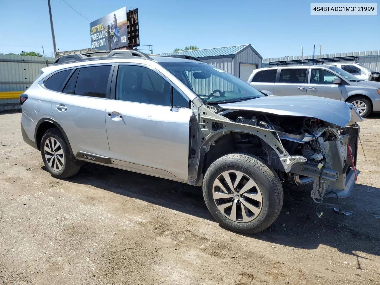 2021 Subaru Outback Premium VIN: 4S4BTADC1M3121999 Lot: 58014094