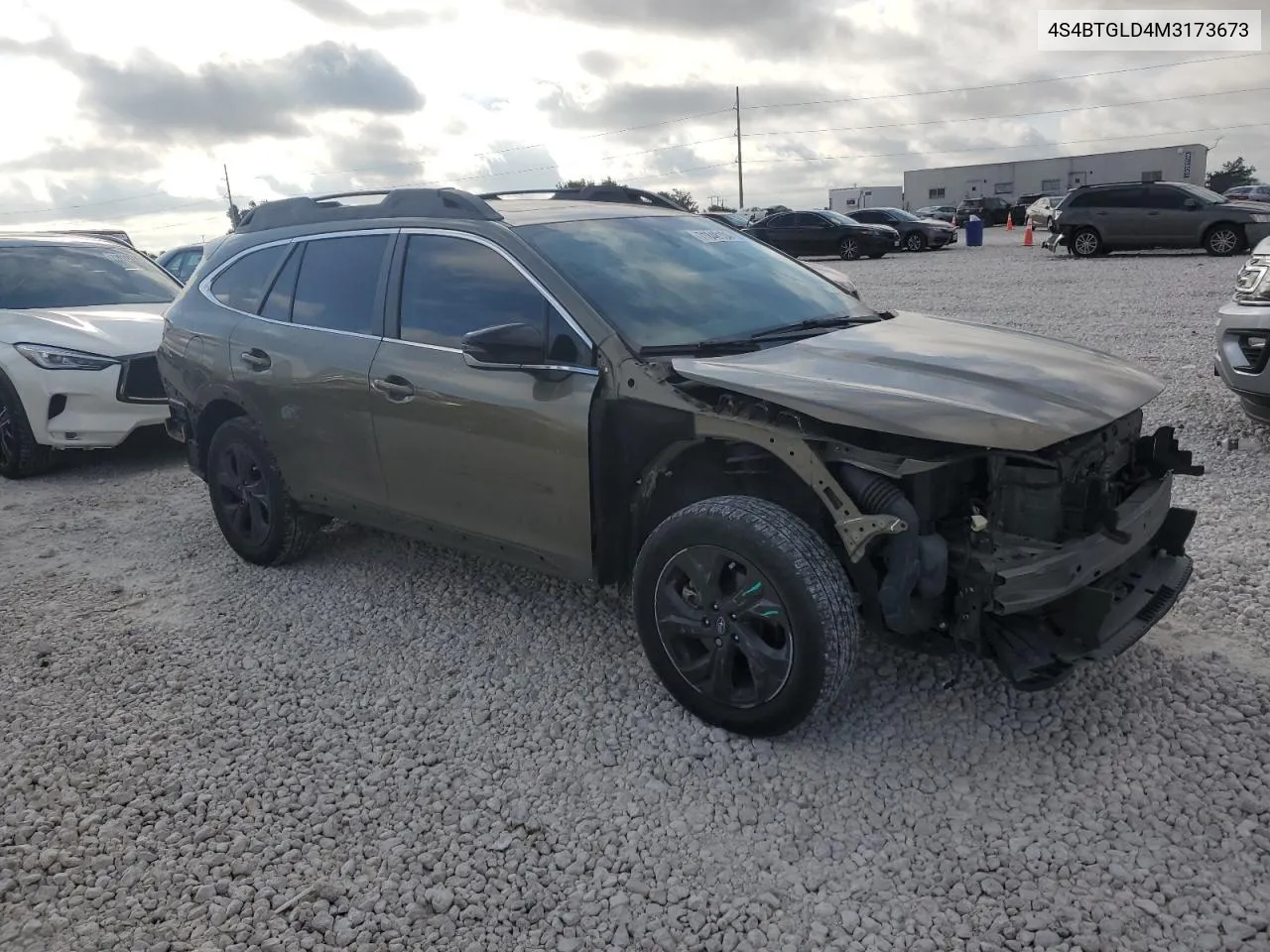 2021 Subaru Outback Onyx Edition Xt VIN: 4S4BTGLD4M3173673 Lot: 71848134