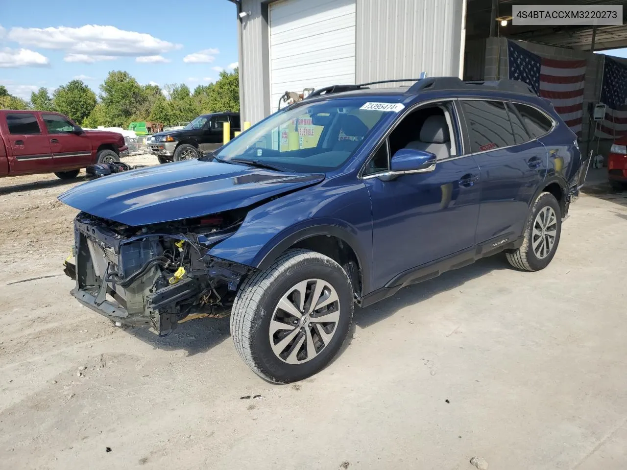 2021 Subaru Outback Premium VIN: 4S4BTACCXM3220273 Lot: 73395474