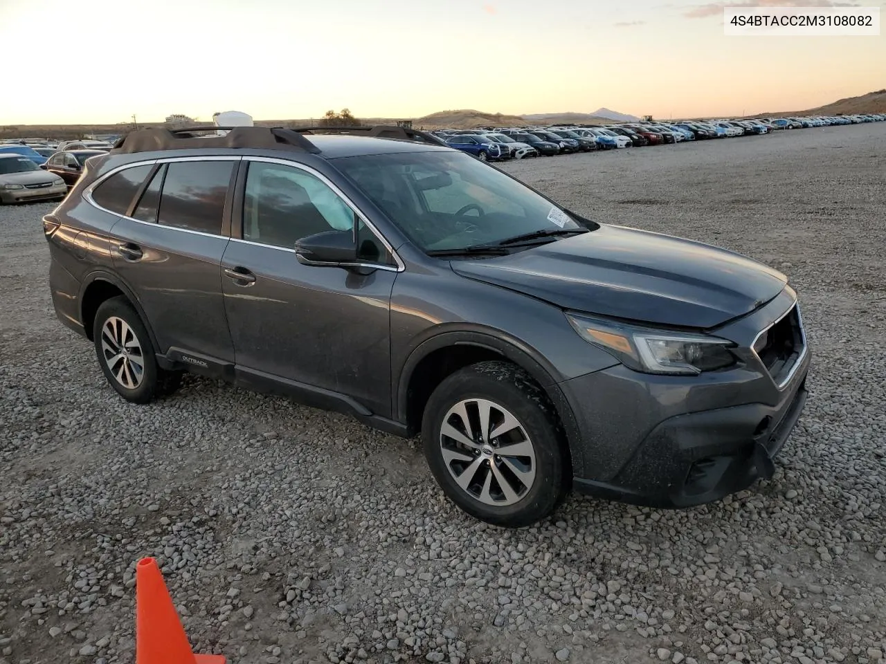 2021 Subaru Outback Premium VIN: 4S4BTACC2M3108082 Lot: 78818434