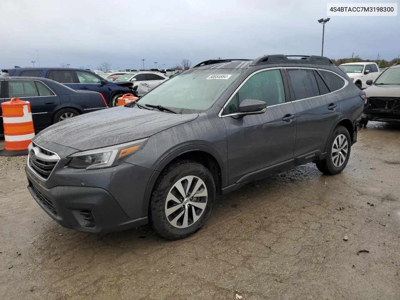 2021 Subaru Outback Premium VIN: 4S4BTACC7M3198300 Lot: 80664664