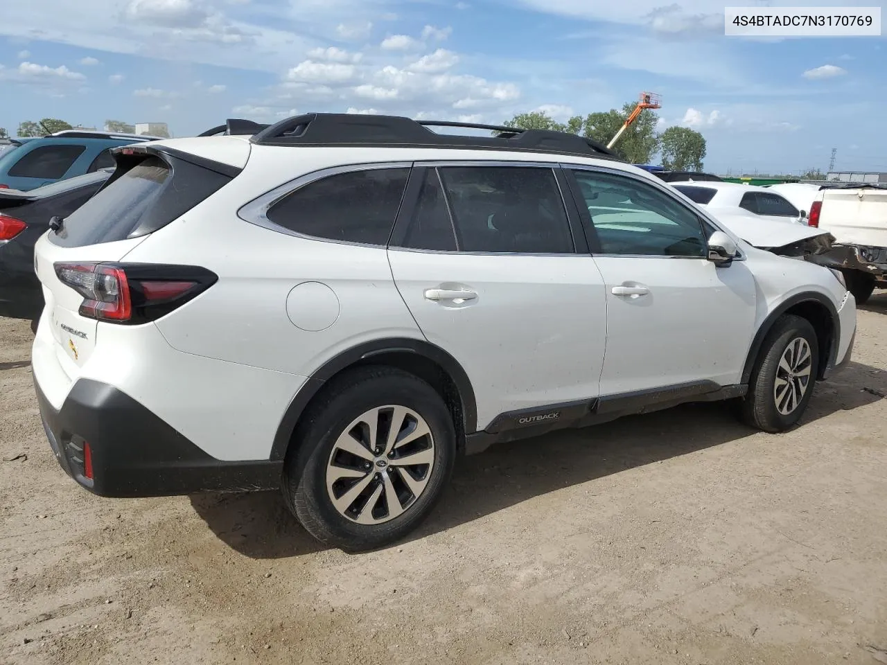 2022 Subaru Outback Premium VIN: 4S4BTADC7N3170769 Lot: 58902394