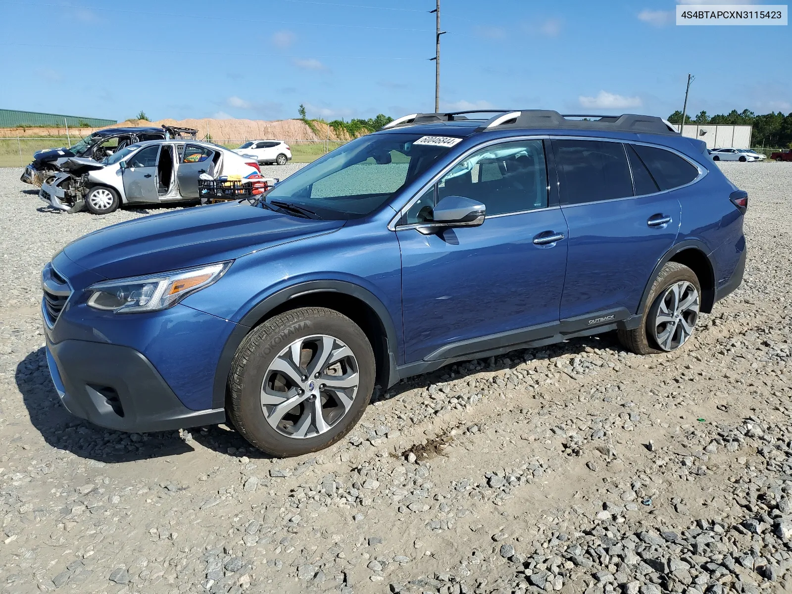 2022 Subaru Outback Touring VIN: 4S4BTAPCXN3115423 Lot: 60046844