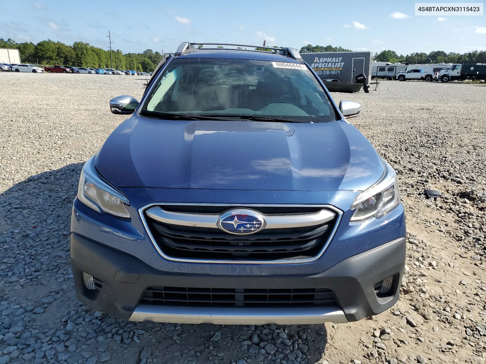 2022 Subaru Outback Touring VIN: 4S4BTAPCXN3115423 Lot: 60046844