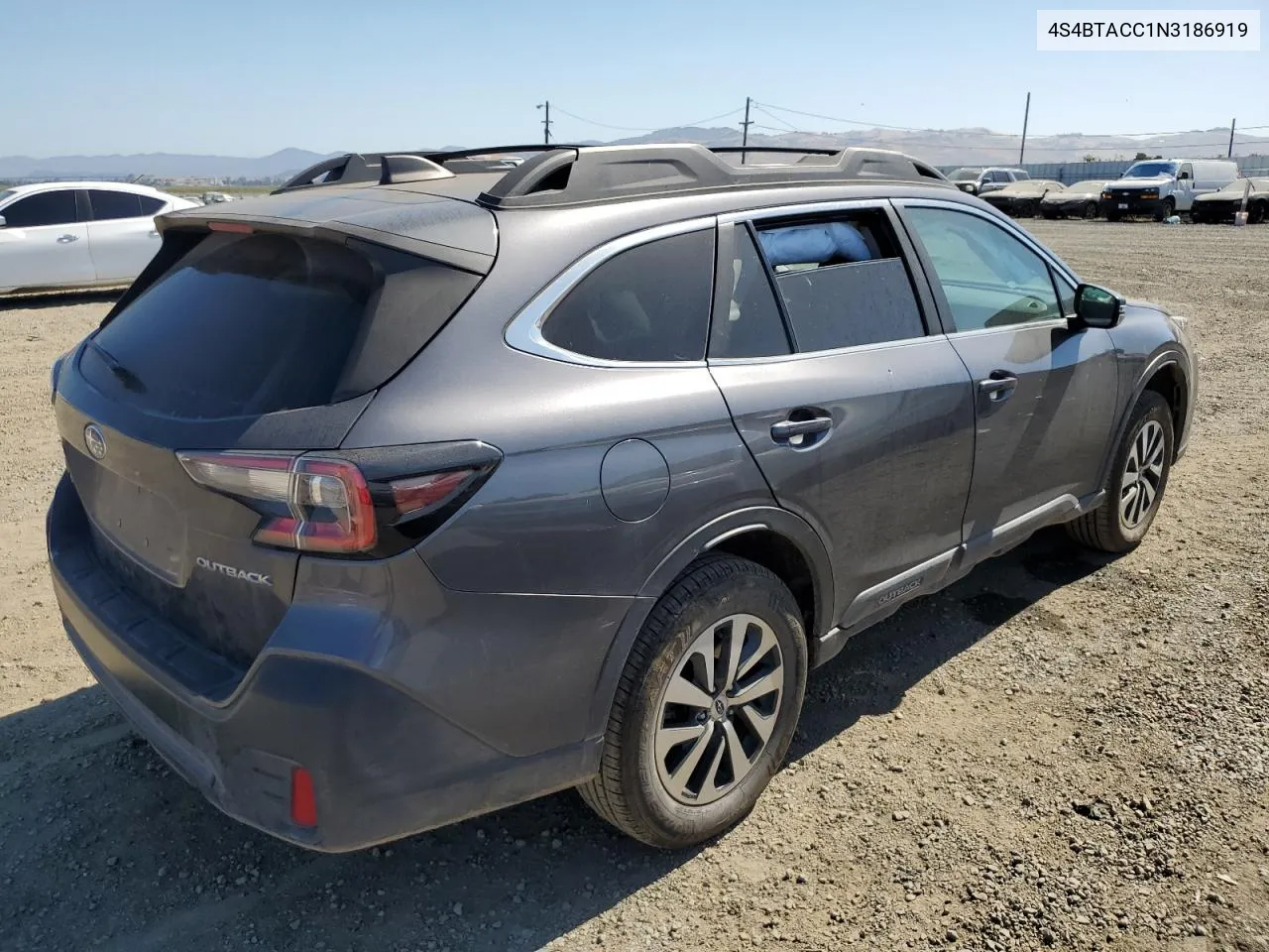 2022 Subaru Outback Premium VIN: 4S4BTACC1N3186919 Lot: 61457054