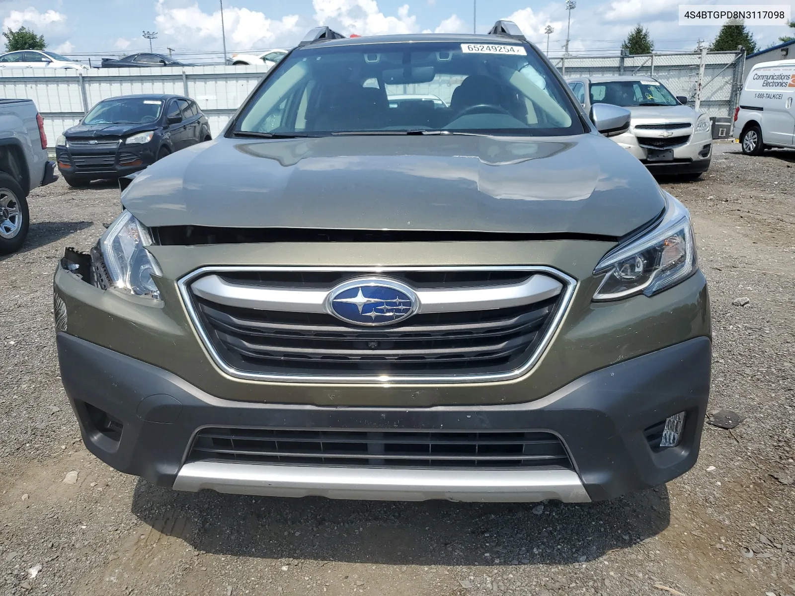 2022 Subaru Outback Touring VIN: 4S4BTGPD8N3117098 Lot: 65249254