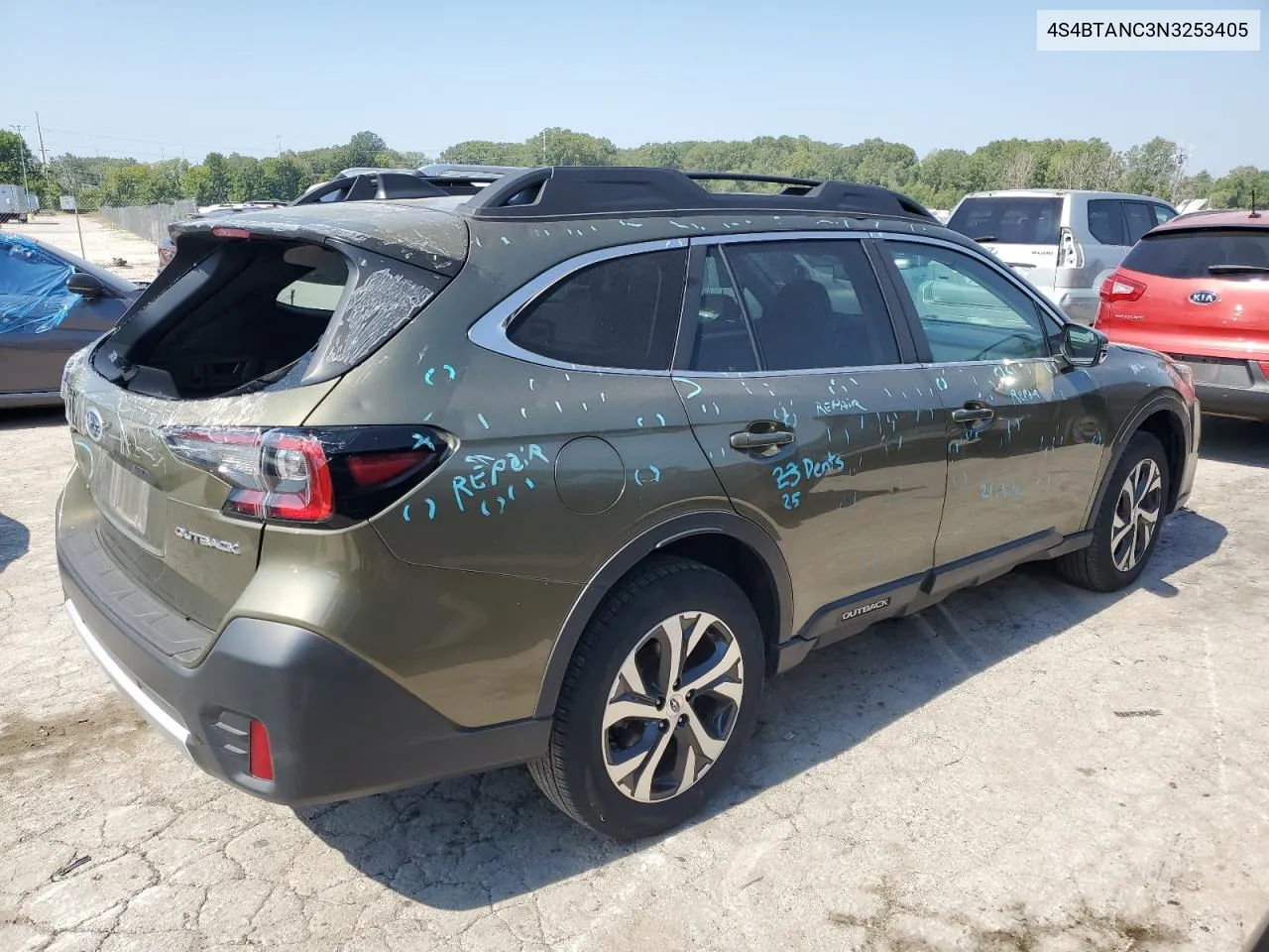 2022 Subaru Outback Limited VIN: 4S4BTANC3N3253405 Lot: 65318904