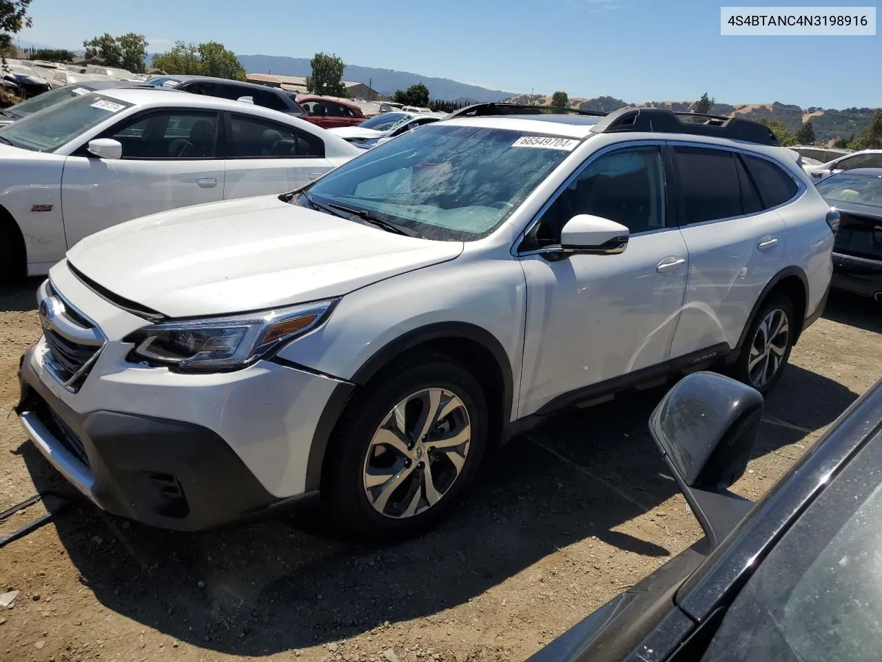 2022 Subaru Outback Limited VIN: 4S4BTANC4N3198916 Lot: 66549704