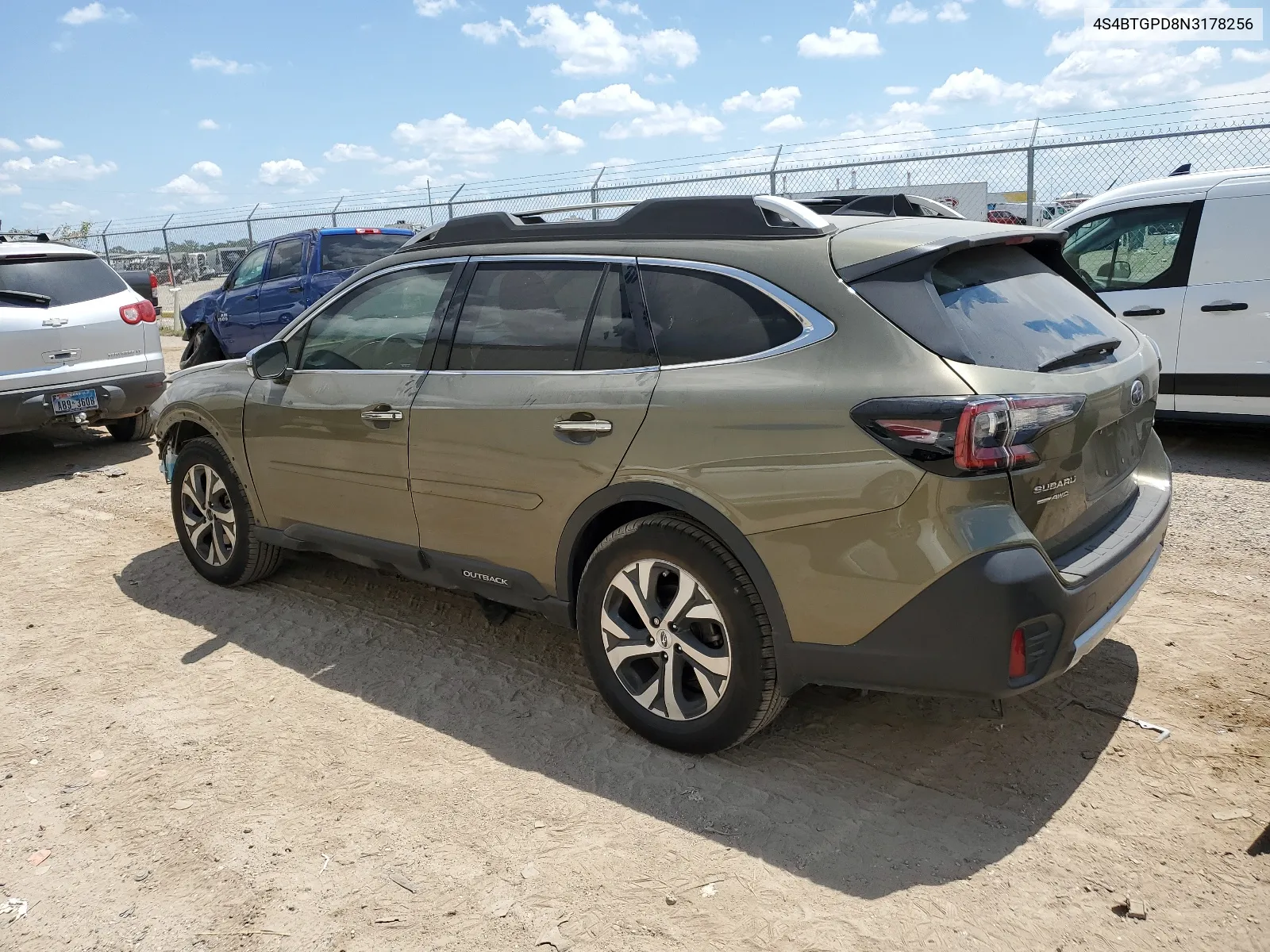 2022 Subaru Outback Touring VIN: 4S4BTGPD8N3178256 Lot: 68659644