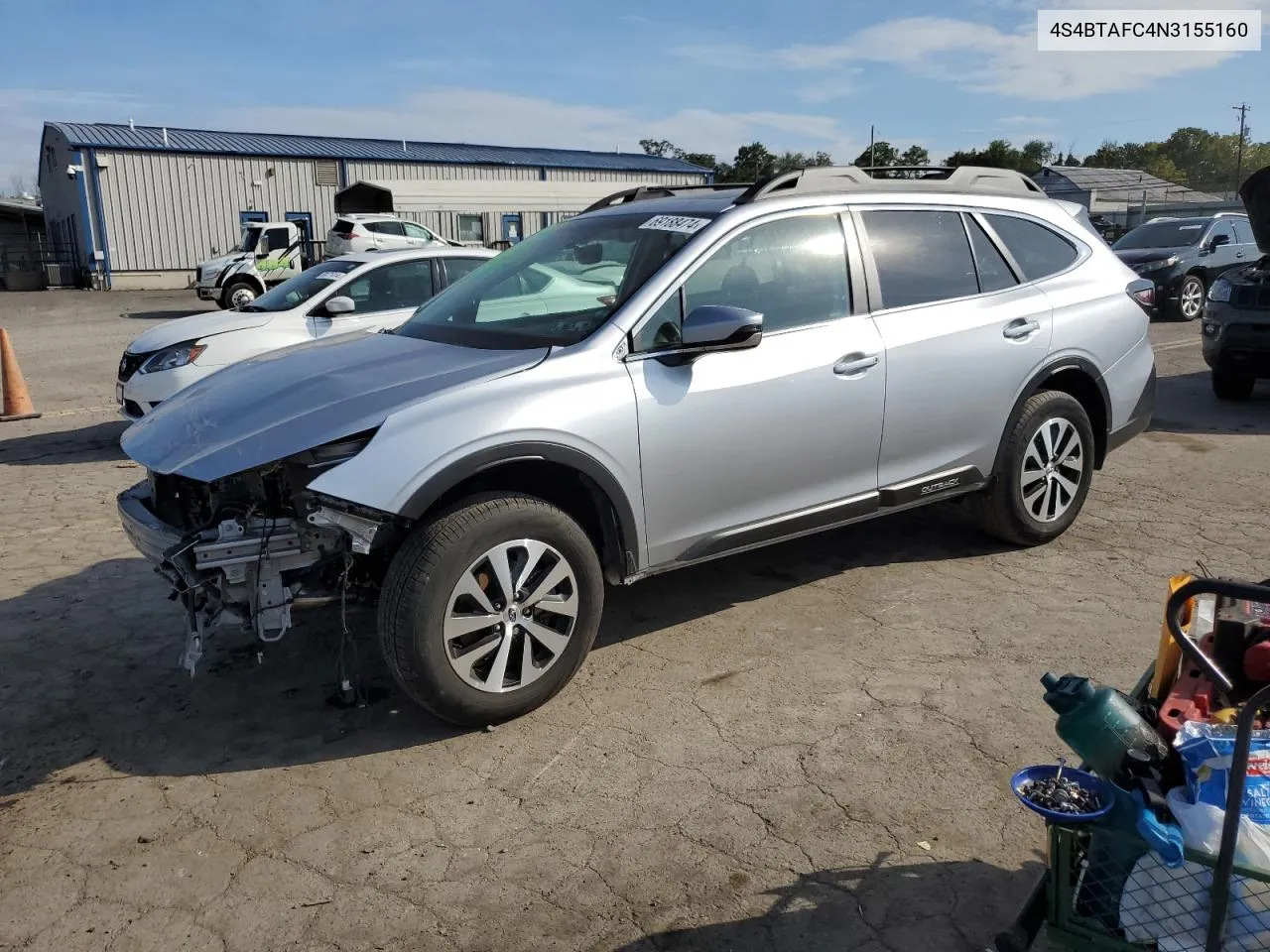 2022 Subaru Outback Premium VIN: 4S4BTAFC4N3155160 Lot: 69188474