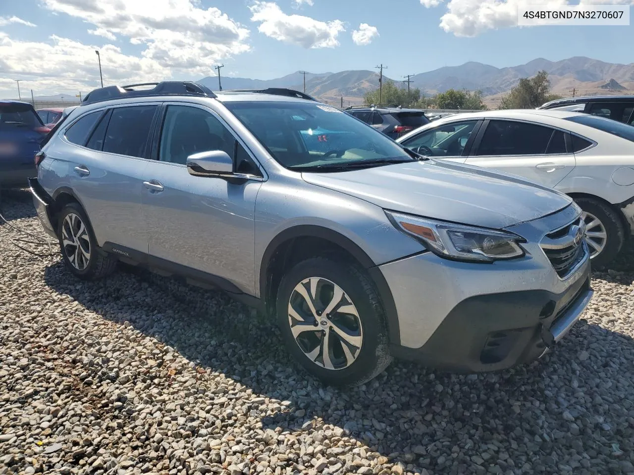 2022 Subaru Outback Limited Xt VIN: 4S4BTGND7N3270607 Lot: 71961074