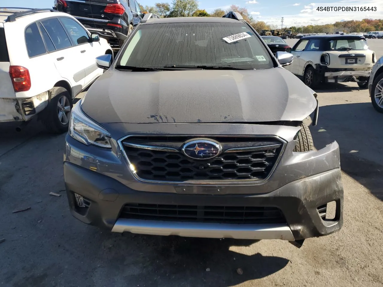 2022 Subaru Outback Touring VIN: 4S4BTGPD8N3165443 Lot: 75889834