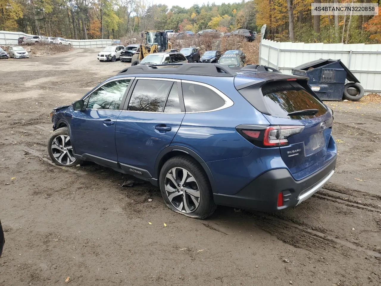 2022 Subaru Outback Limited VIN: 4S4BTANC7N3220858 Lot: 76324844