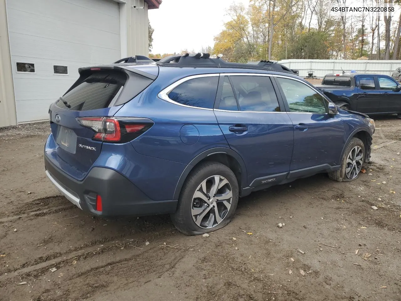 2022 Subaru Outback Limited VIN: 4S4BTANC7N3220858 Lot: 76324844