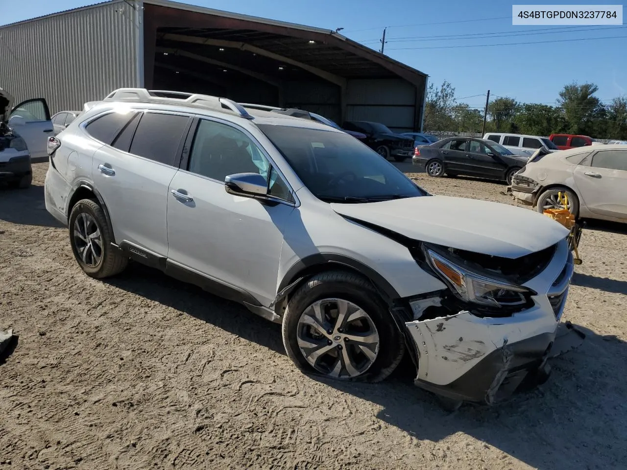 2022 Subaru Outback Touring VIN: 4S4BTGPD0N3237784 Lot: 76395044