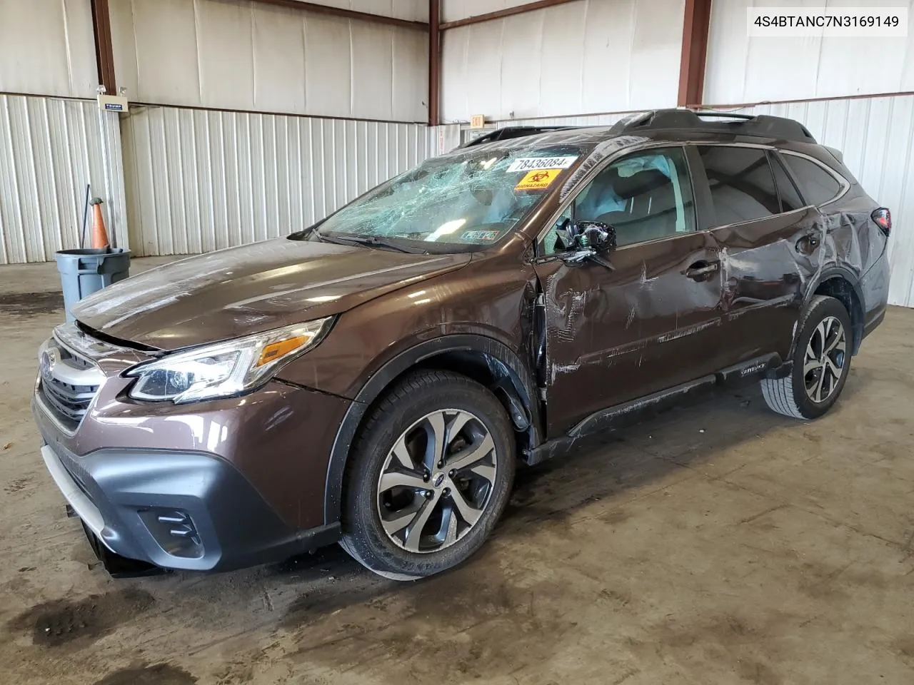 2022 Subaru Outback Limited VIN: 4S4BTANC7N3169149 Lot: 78436084