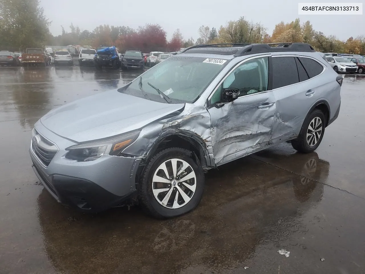 2022 Subaru Outback Premium VIN: 4S4BTAFC8N3133713 Lot: 79075534