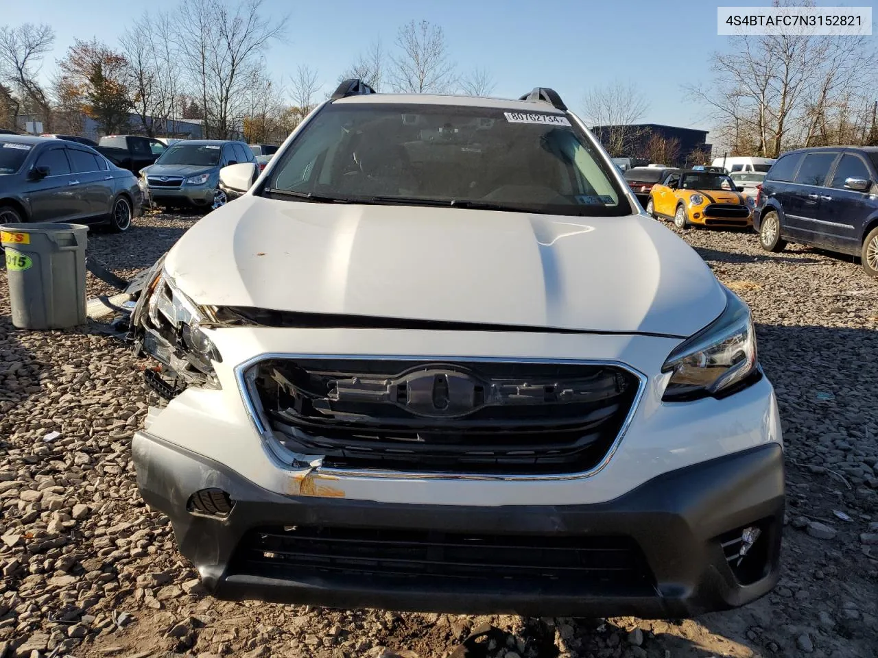 2022 Subaru Outback Premium VIN: 4S4BTAFC7N3152821 Lot: 80762734