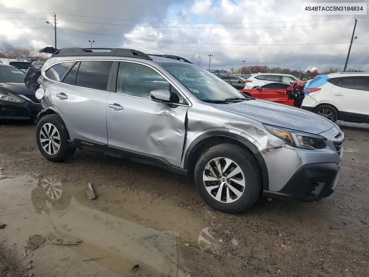 2022 Subaru Outback Premium VIN: 4S4BTACC5N3184834 Lot: 81346754