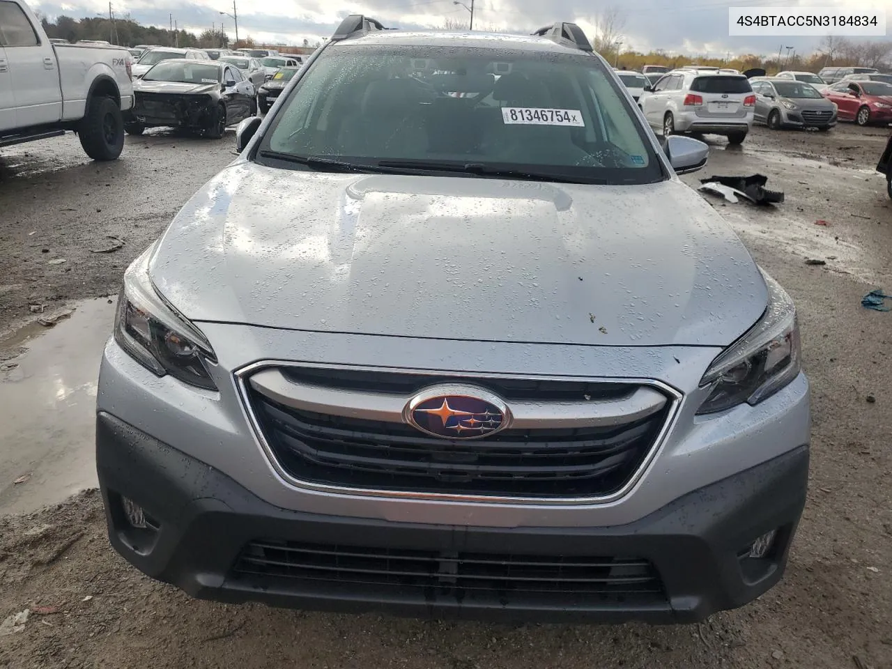 2022 Subaru Outback Premium VIN: 4S4BTACC5N3184834 Lot: 81346754