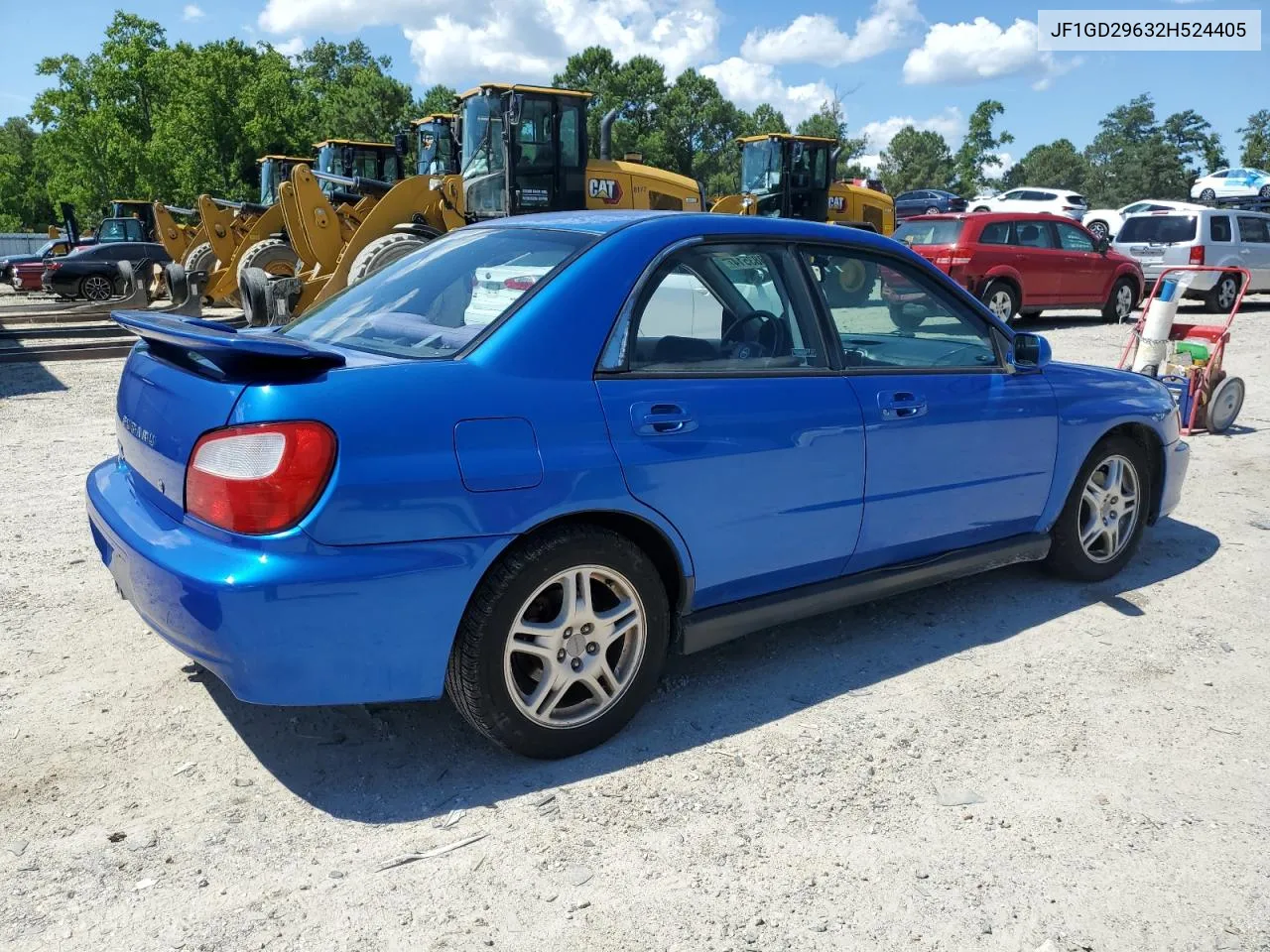 2002 Subaru Impreza Wrx VIN: JF1GD29632H524405 Lot: 61383514