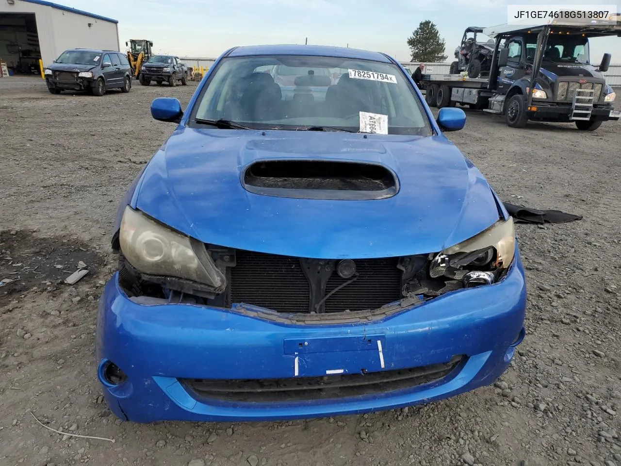 2008 Subaru Impreza Wrx VIN: JF1GE74618G513807 Lot: 78251794