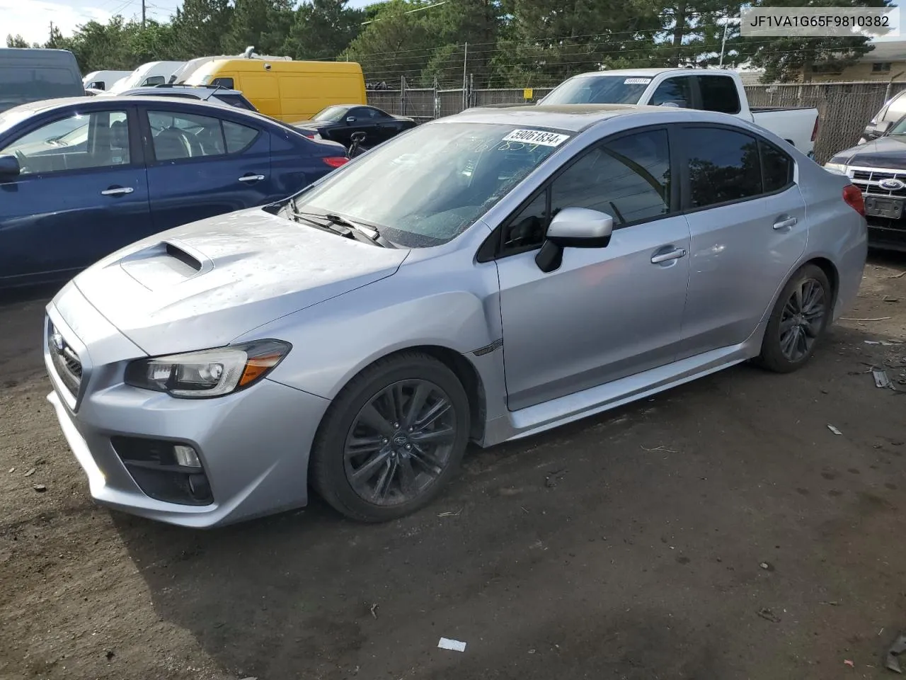 2015 Subaru Wrx Limited VIN: JF1VA1G65F9810382 Lot: 59061834