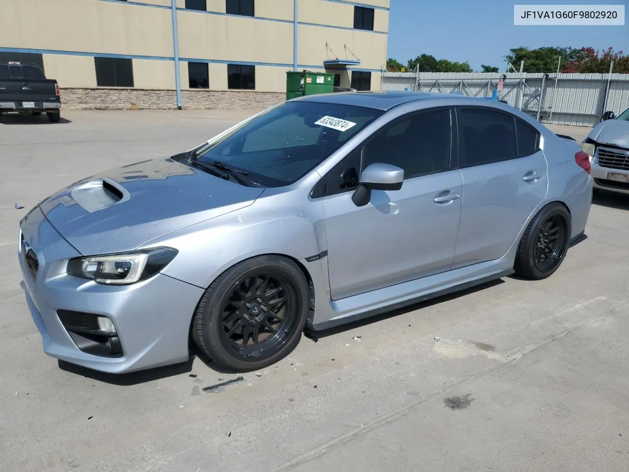 2015 Subaru Wrx Limited VIN: JF1VA1G60F9802920 Lot: 63343874