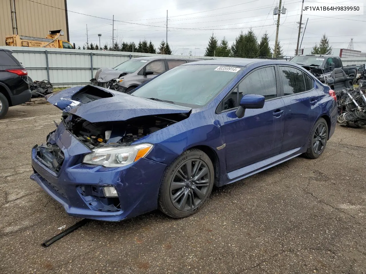 2017 Subaru Wrx VIN: JF1VA1B64H9839950 Lot: 80359914