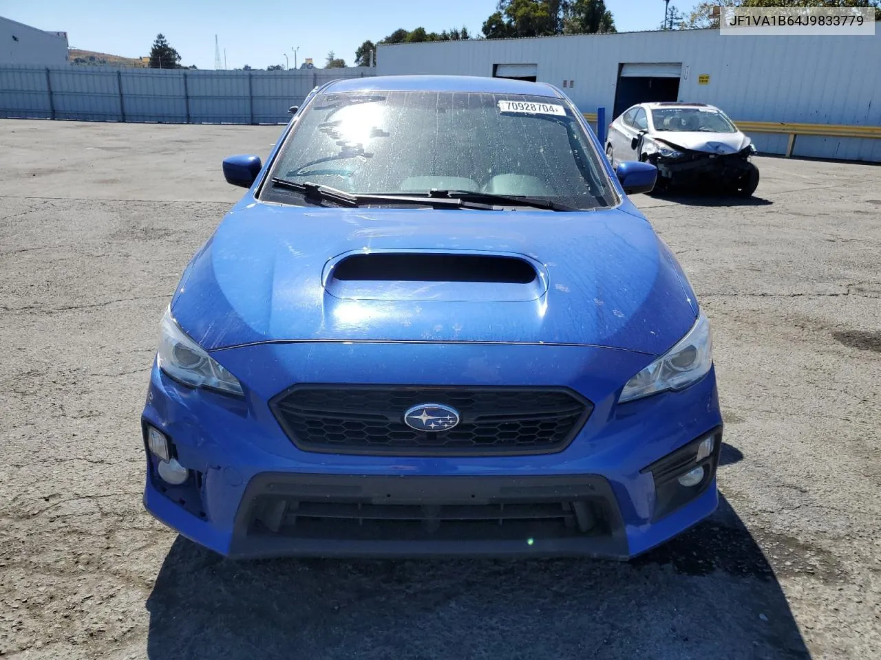 2018 Subaru Wrx VIN: JF1VA1B64J9833779 Lot: 70928704