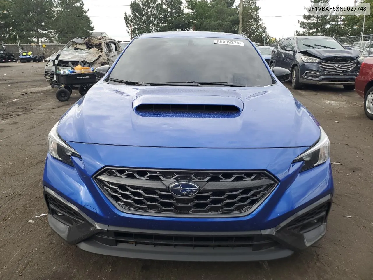 2022 Subaru Wrx Premium VIN: JF1VBAF6XN9027748 Lot: 68039274