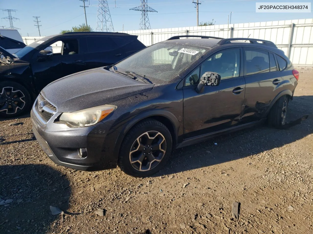 2014 Subaru Xv Crosstrek 2.0 Premium VIN: JF2GPACC3EH348374 Lot: 74240024