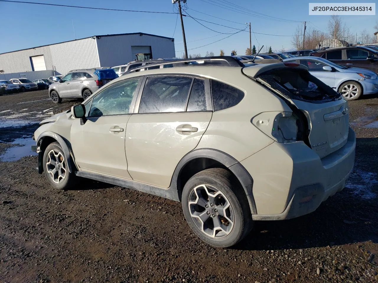 2014 Subaru Xv Crosstrek 2.0 Premium VIN: JF2GPACC3EH345314 Lot: 75252084