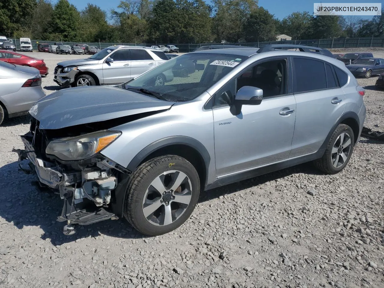 2014 Subaru Xv Crosstrek 2.0I Hybrid Touring VIN: JF2GPBKC1EH243470 Lot: 75292544