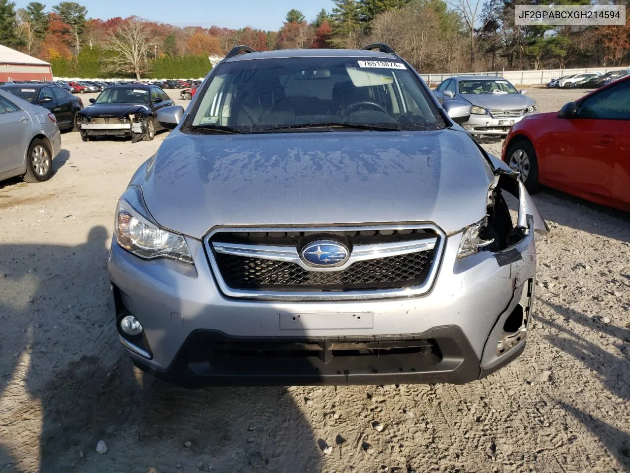 2016 Subaru Crosstrek Premium VIN: JF2GPABCXGH214594 Lot: 78513874