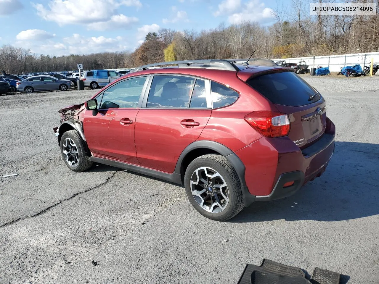 2016 Subaru Crosstrek Premium VIN: JF2GPABC5G8214096 Lot: 80112954