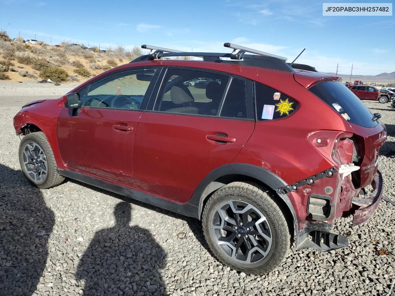 2017 Subaru Crosstrek Premium VIN: JF2GPABC3HH257482 Lot: 74784074