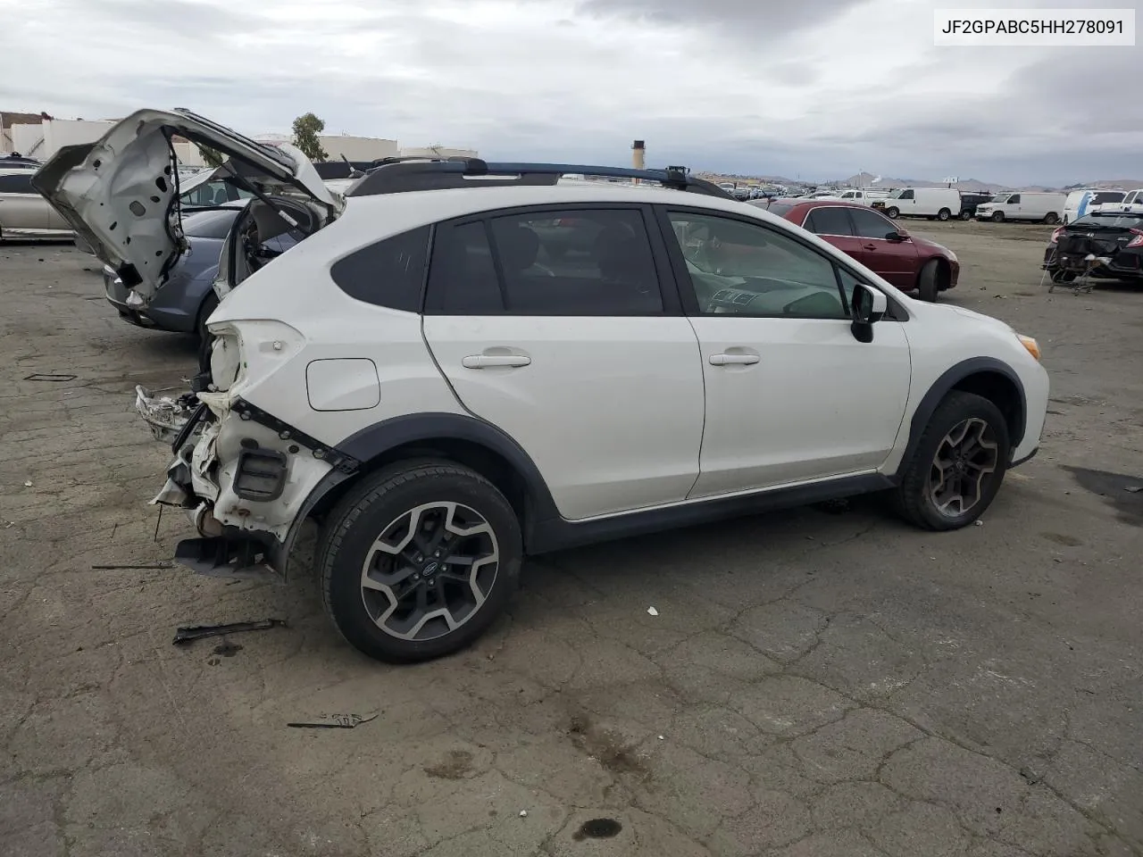 2017 Subaru Crosstrek Premium VIN: JF2GPABC5HH278091 Lot: 80556254