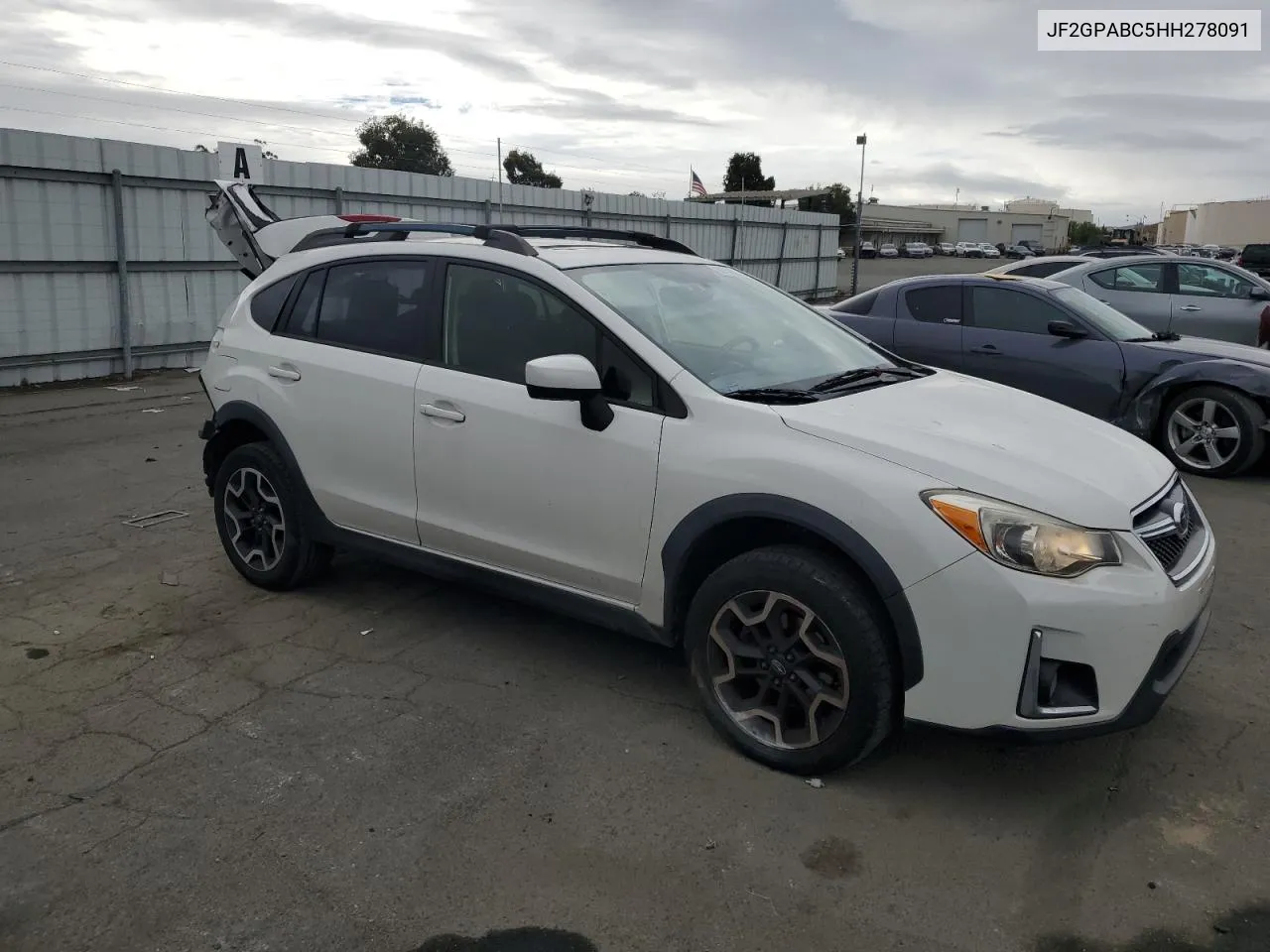 2017 Subaru Crosstrek Premium VIN: JF2GPABC5HH278091 Lot: 80556254