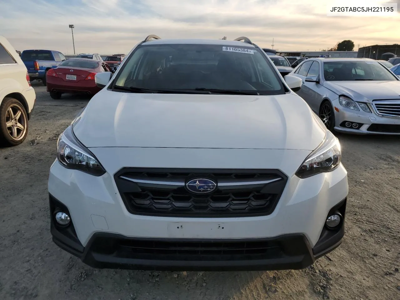 2018 Subaru Crosstrek Premium VIN: JF2GTABC5JH221195 Lot: 81105384