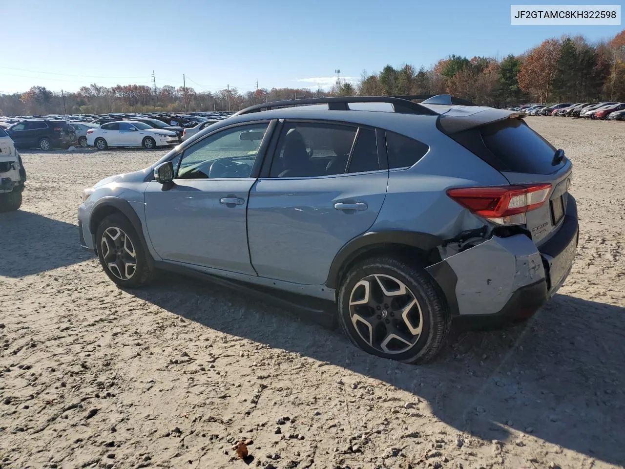 2019 Subaru Crosstrek Limited VIN: JF2GTAMC8KH322598 Lot: 77879524