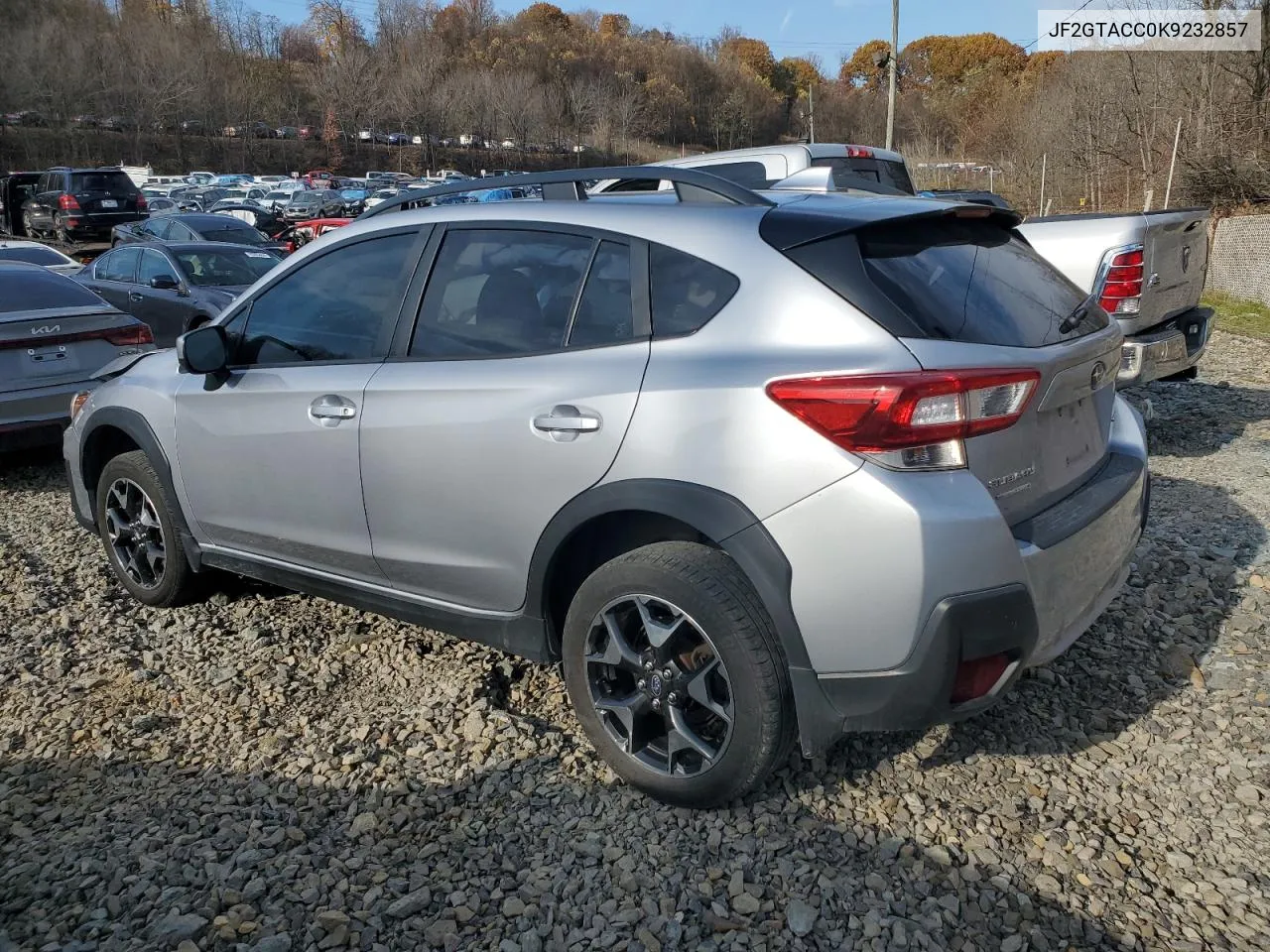 2019 Subaru Crosstrek Premium VIN: JF2GTACC0K9232857 Lot: 77994684