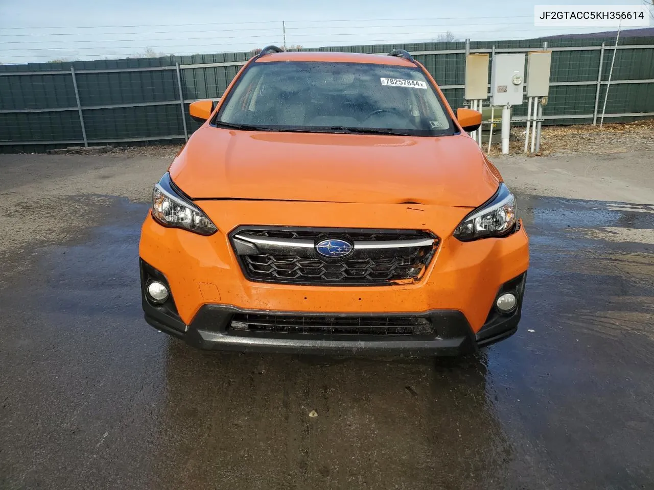 2019 Subaru Crosstrek Premium VIN: JF2GTACC5KH356614 Lot: 78257844