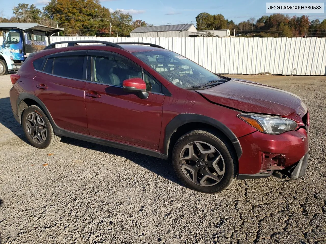 2019 Subaru Crosstrek Limited VIN: JF2GTAMCXKH380583 Lot: 78317074