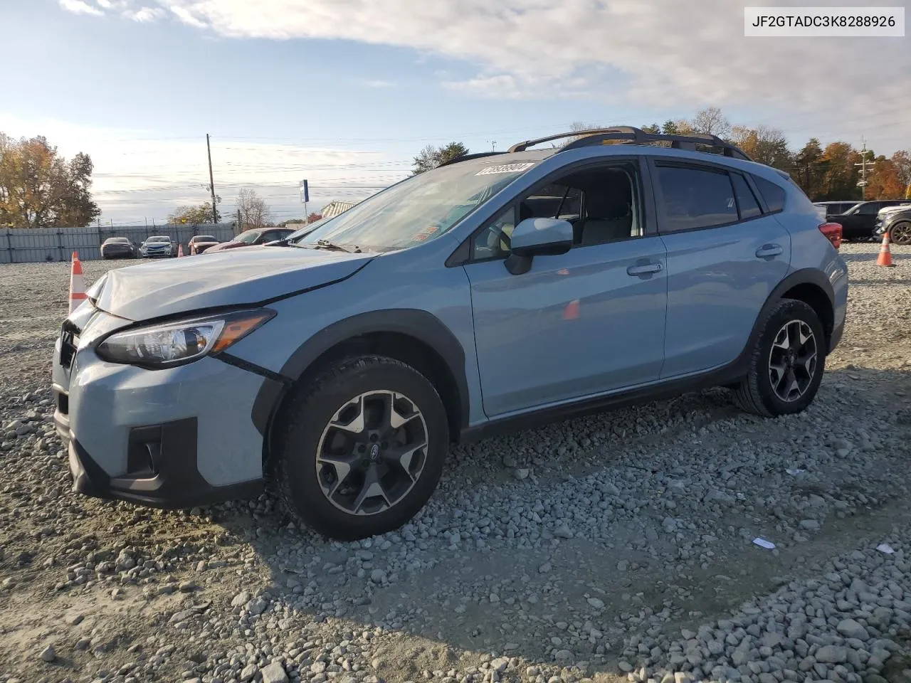 2019 Subaru Crosstrek Premium VIN: JF2GTADC3K8288926 Lot: 78939904