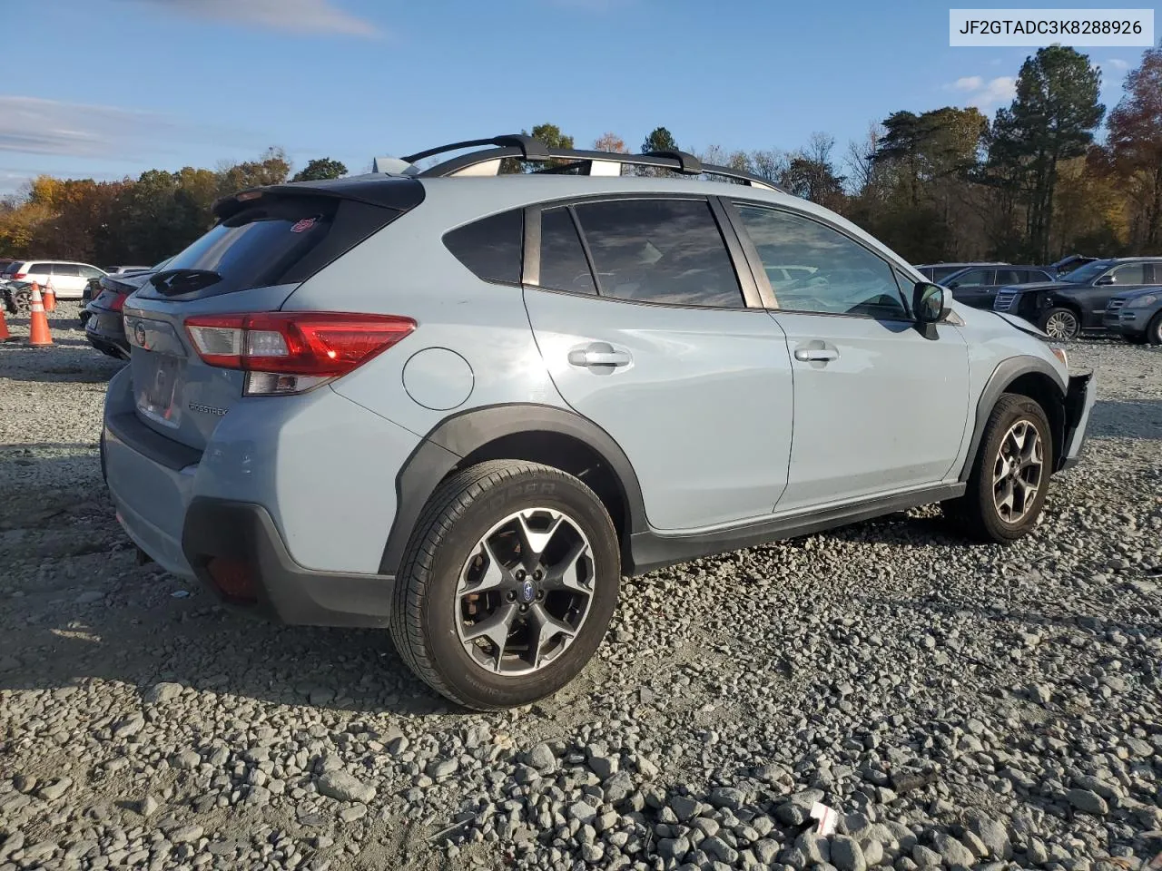 2019 Subaru Crosstrek Premium VIN: JF2GTADC3K8288926 Lot: 78939904